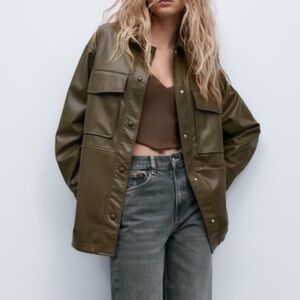 Zara Khaki Utility Jacket for Women